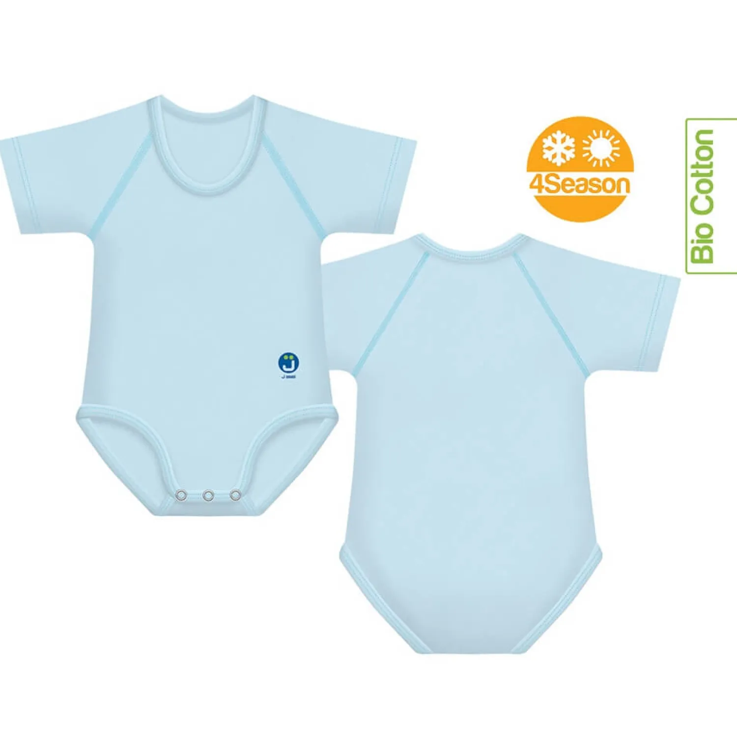 Body|Ubranka Dziecięce | J BIMBI Body rosnące Bio Cotton 4Season 0-36m light blue