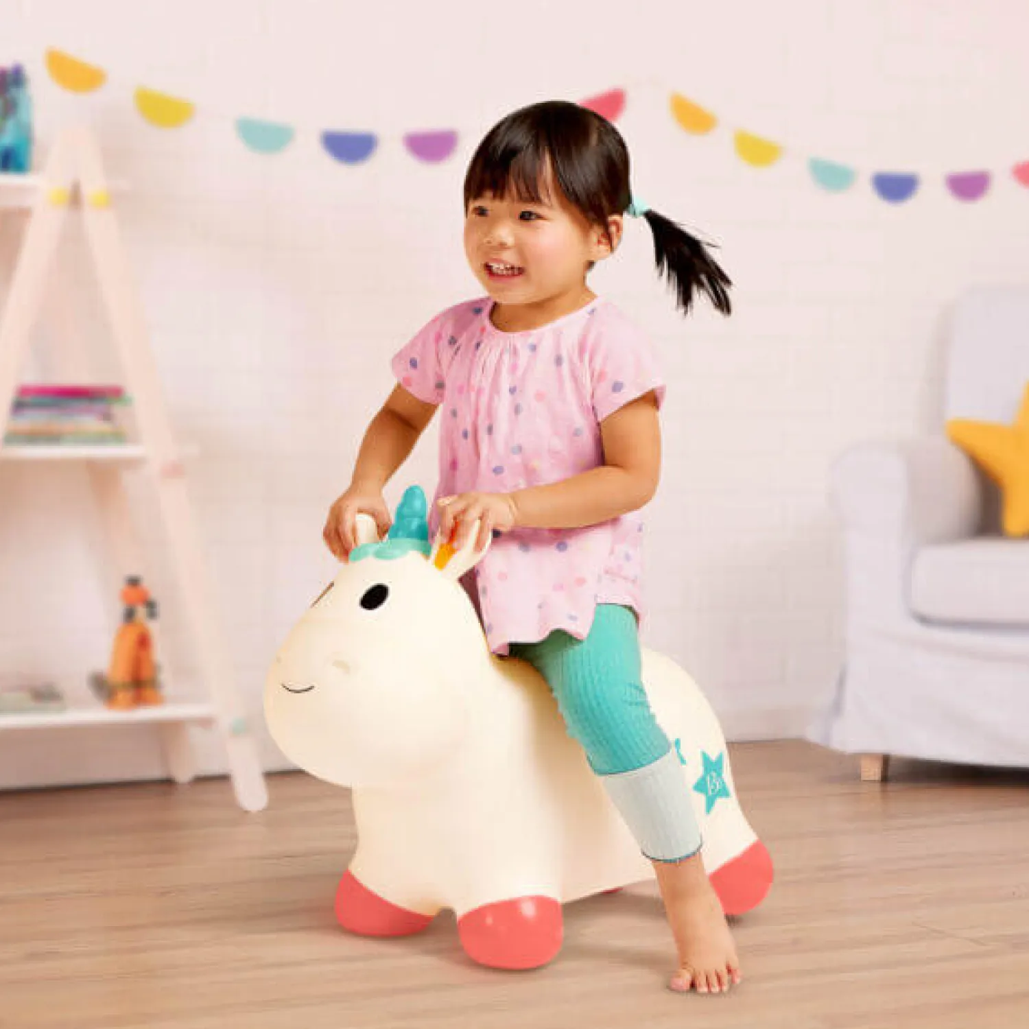 Aktywizujące|3 Lata + | B.Toys Bouncy Boing! Skoczek JEDNOROŻEC Pixie