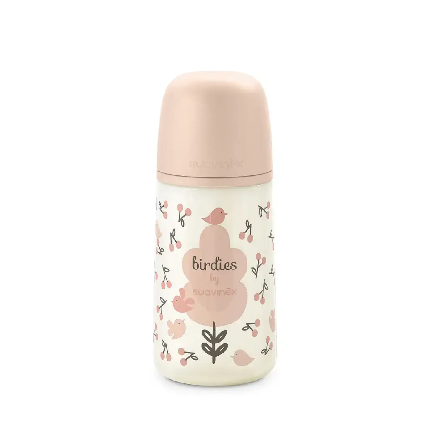 Butelka fizjologiczna SX Pro średni przepływ Birdies, 270ml - różowa