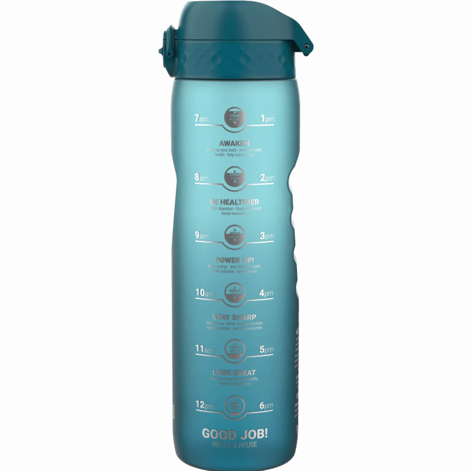 Bidony I Butelki|Bidony I Butelki | ION8 Butelka BPA Free 1l Gradient Deep Teal, Sonic Blue Motivator