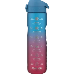 Butelka ION8 BPA Free 1l Gradient Blue, Pink Motivator