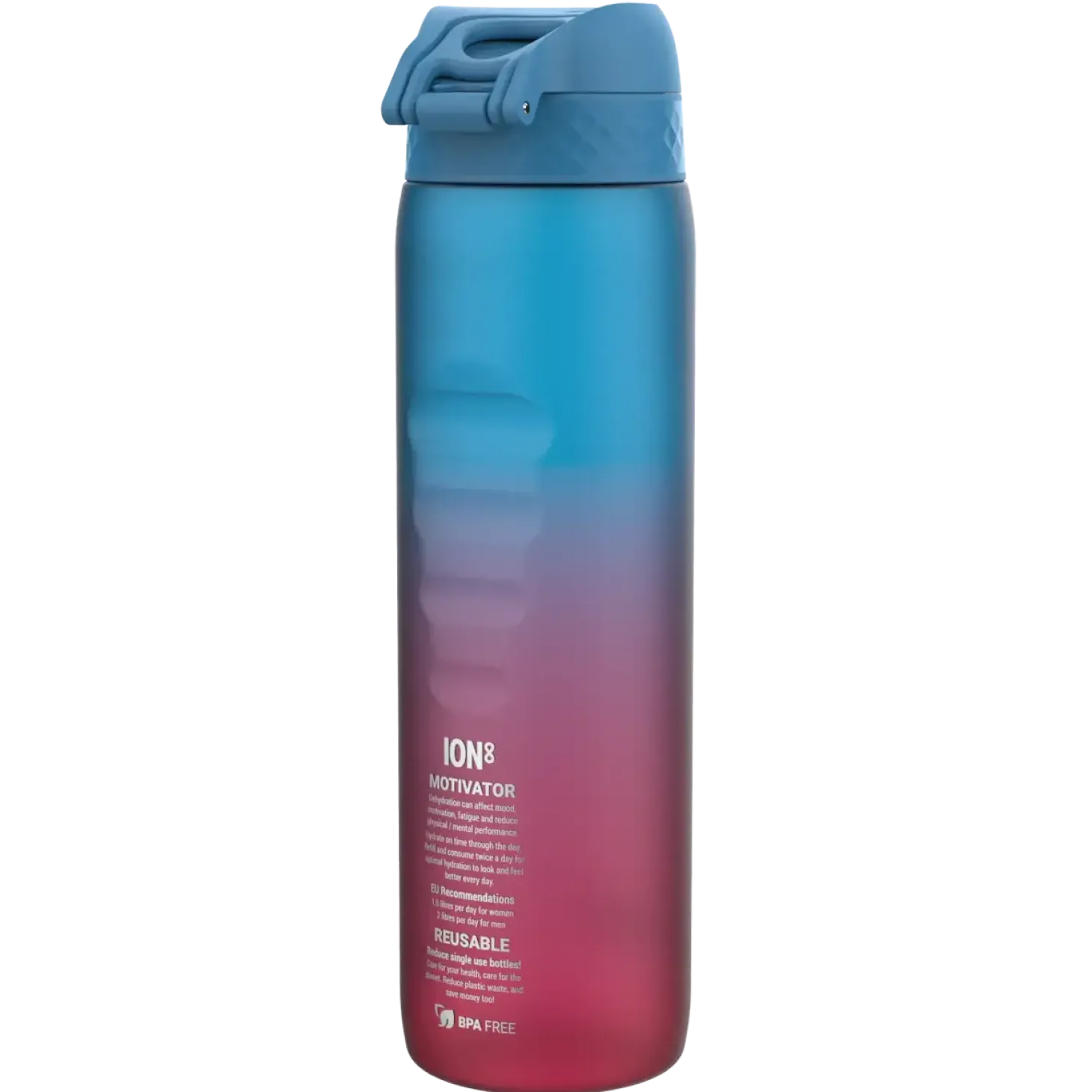 Butelka ION8 BPA Free 1l Gradient Blue, Pink Motivator