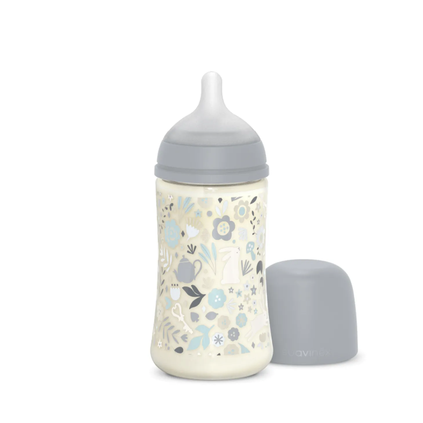 Butelka 270 ml ze smoczkiem fizjologicznym SX Pro o średnim przepływie - niebieska liberty Wonderland