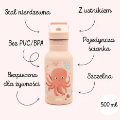 Bidony I Butelki|Bidony I Butelki | SASSI Butelka na wodę bidon 500 ml - Ośmiornica