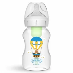 Butelka szeroka szyjka Options+ ze smoczkiem 3m+, 330 ml, królik z balonami