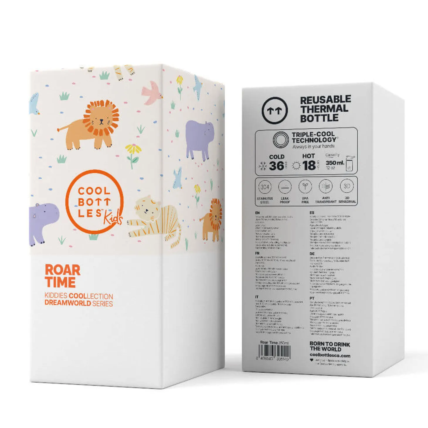 Butelka termiczna Kiddies - Roar Time, 350 ml