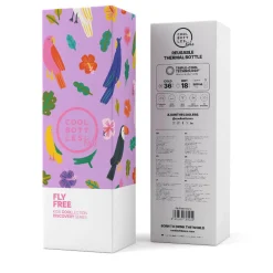 Bidony I Butelki|Bidony I Butelki | Cool Bottles Butelka termiczna Kids - Fly Free, 500 ml