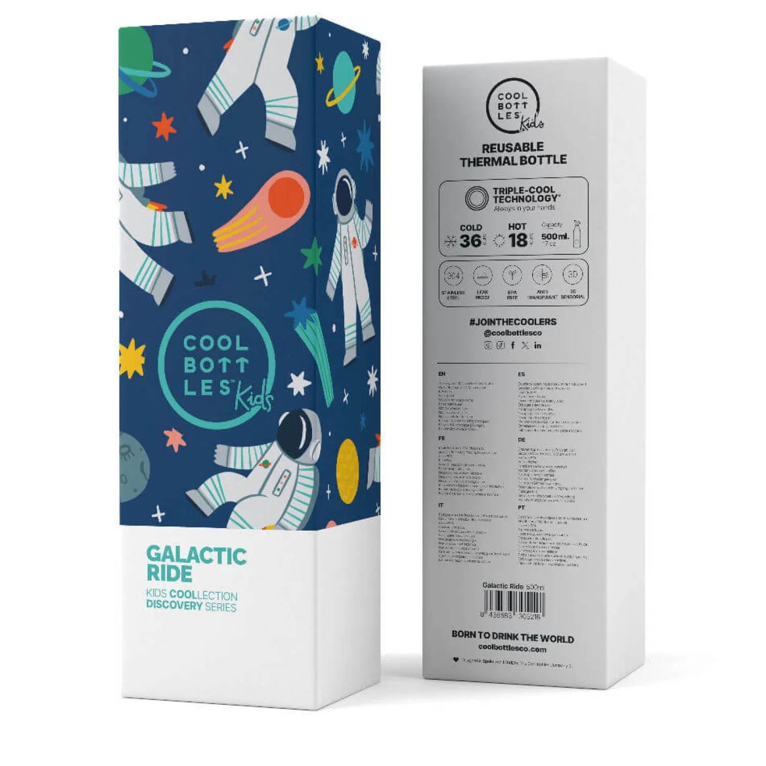 Bidony I Butelki|Bidony I Butelki | Cool Bottles Butelka termiczna Kids - Galactic Ride, 500 ml