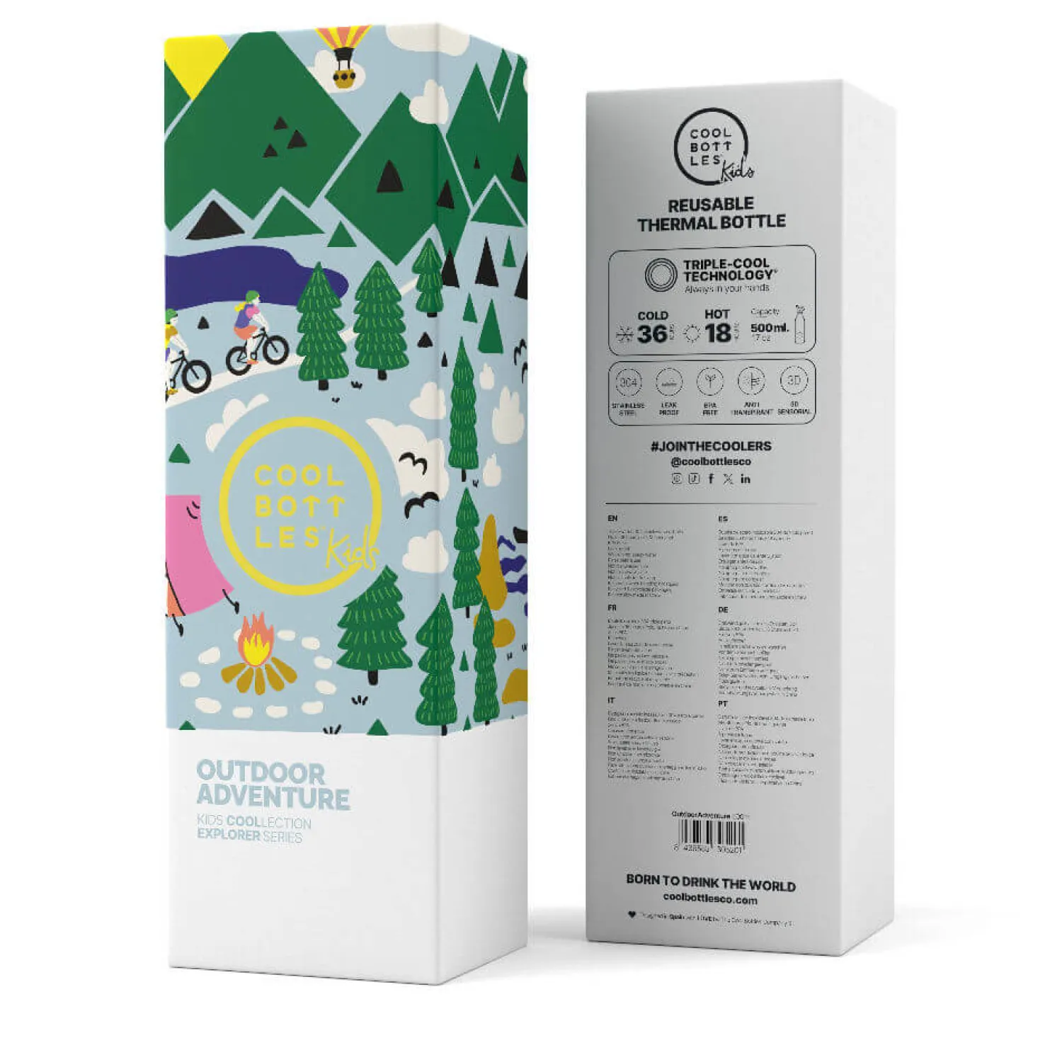 Bidony I Butelki|Bidony I Butelki | Cool Bottles Butelka termiczna Kids - Outdoor Adventure, 500 ml