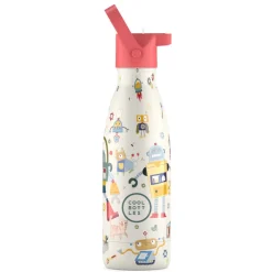 Bidony I Butelki|Bidony I Butelki | Cool Bottles Butelka termiczna Kids Triple cool - Messy Robots, 350 ml
