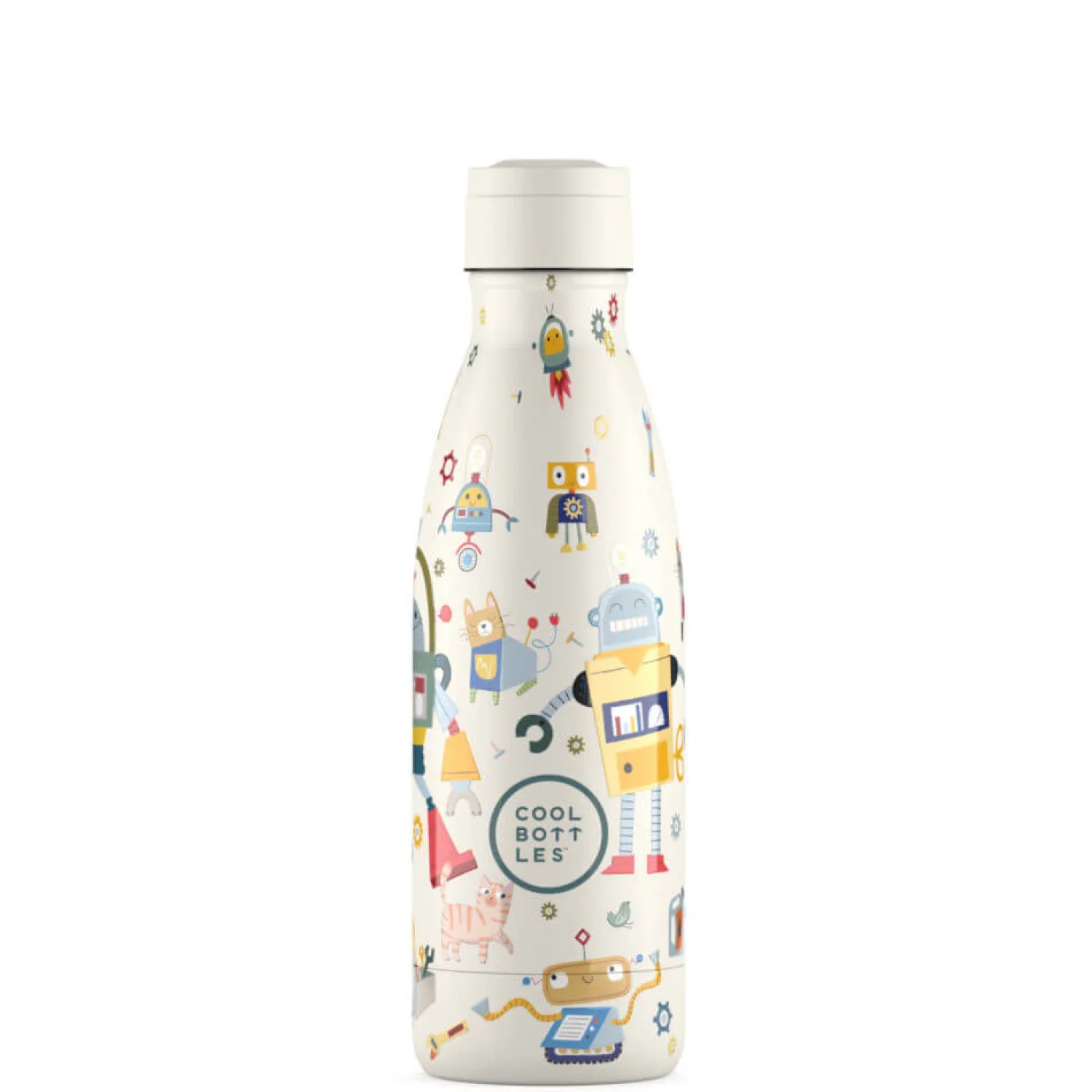 Bidony I Butelki|Bidony I Butelki | Cool Bottles Butelka termiczna Kids Triple cool - Messy Robots, 350 ml