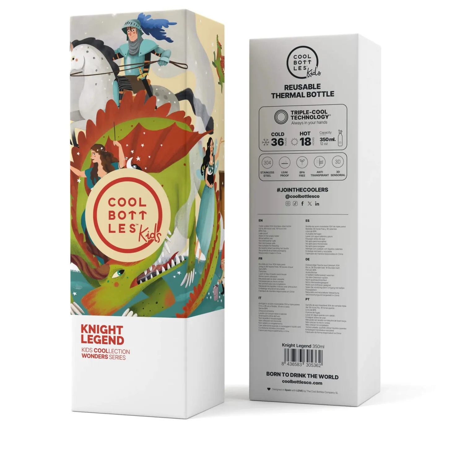 Butelka termiczna Kids Triple cool - Knight Legend, 350 ml