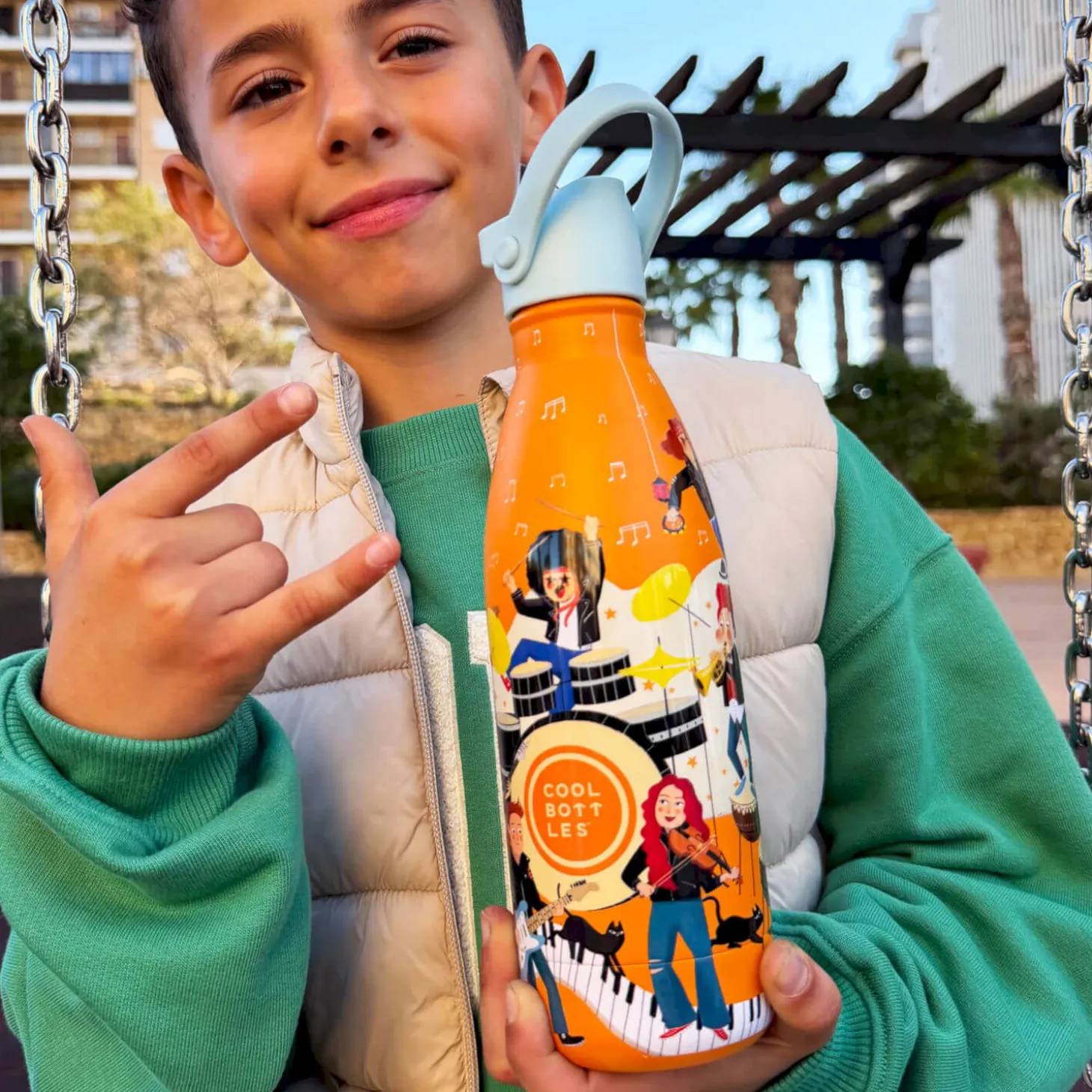 Butelka termiczna Kids Triple cool - Music Beat, 350 ml