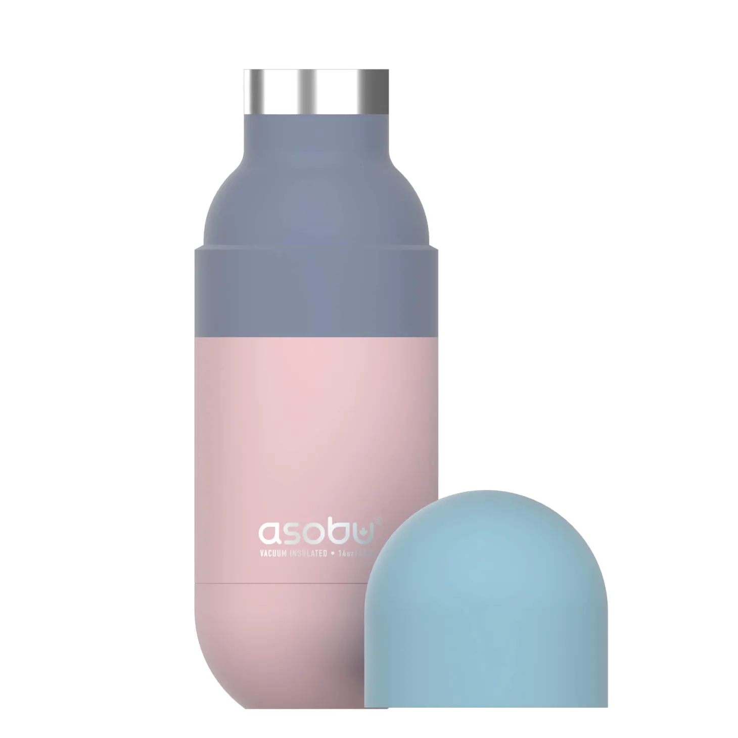 Butelka termiczna Orb, 420 ml - pastelowy różowy