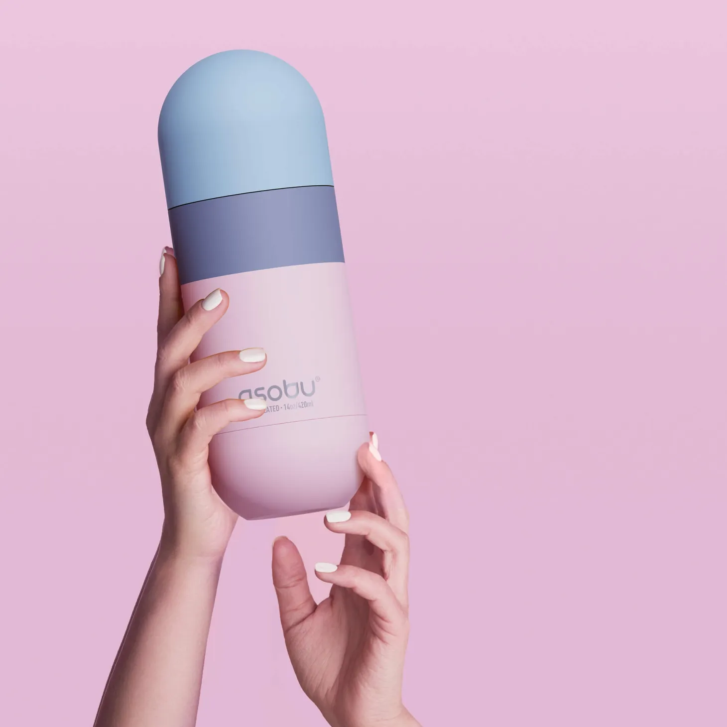 Butelka termiczna Orb, 420 ml - pastelowy różowy