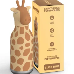 Bidony I Butelki|Bidony I Butelki | Asobu Butelka termiczna ze słomką Bestie, 460 ml - Żyrafa