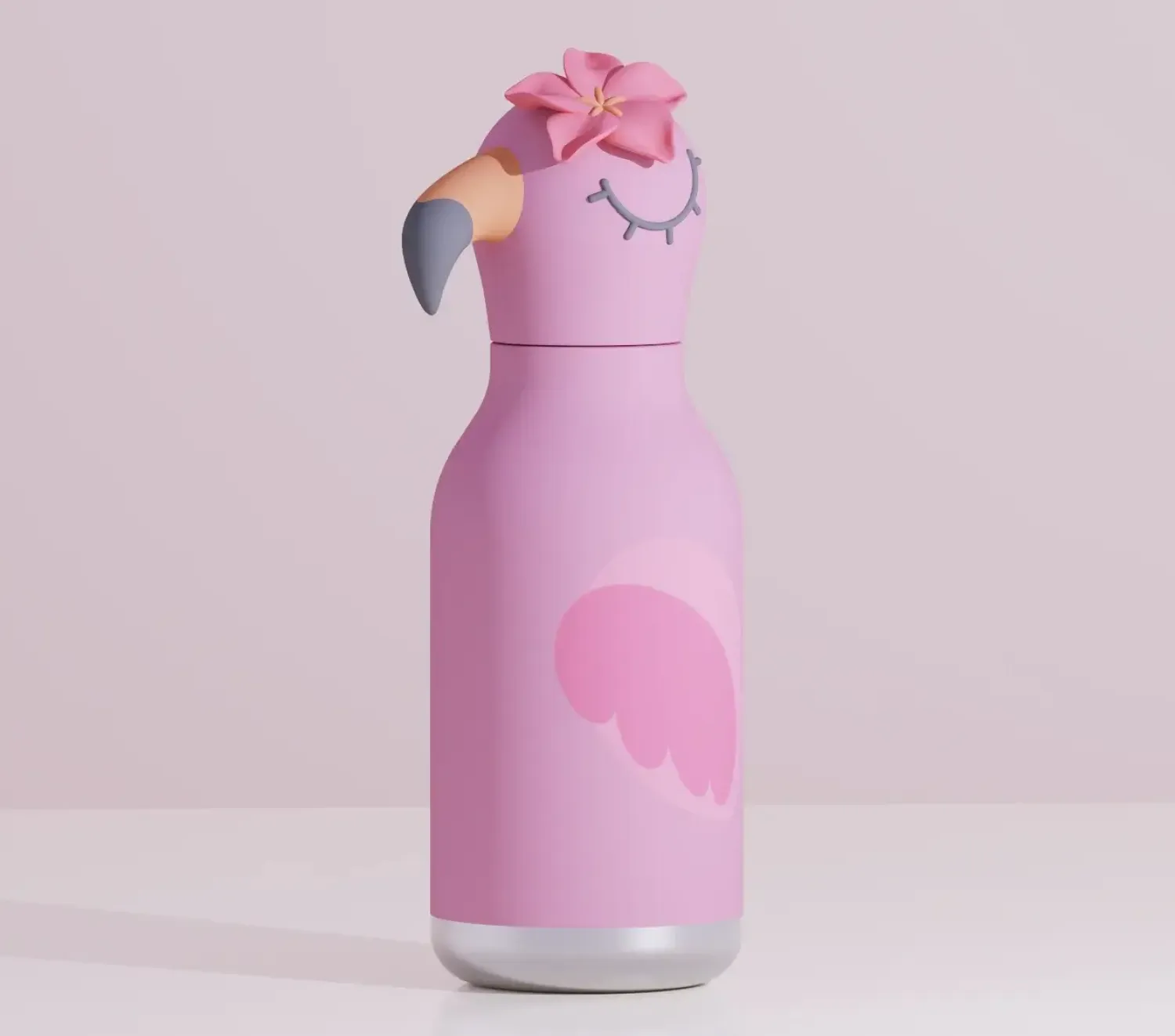 Bidony I Butelki|Bidony I Butelki | Asobu Butelka termiczna ze słomką Bestie, 460 ml - Flaming