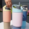Butelki I Bidony | Asobu Butelka termiczna ze słomką Cosmic, 960ml - pastelowy brzoskwiniowy