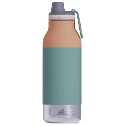 Ułatwiacze Życia|Butelki I Bidony | Asobu Butelka z miskami dla psa Buddy, 1L - pastel green