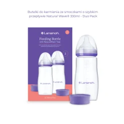 Butelki Do Karmienia|Butelki I Akcesoria | Lansinoh Butelki do karmienia ze smoczkami o szybkim przepływie Natural Wave™ - Duo Pack 2 x 330ml
