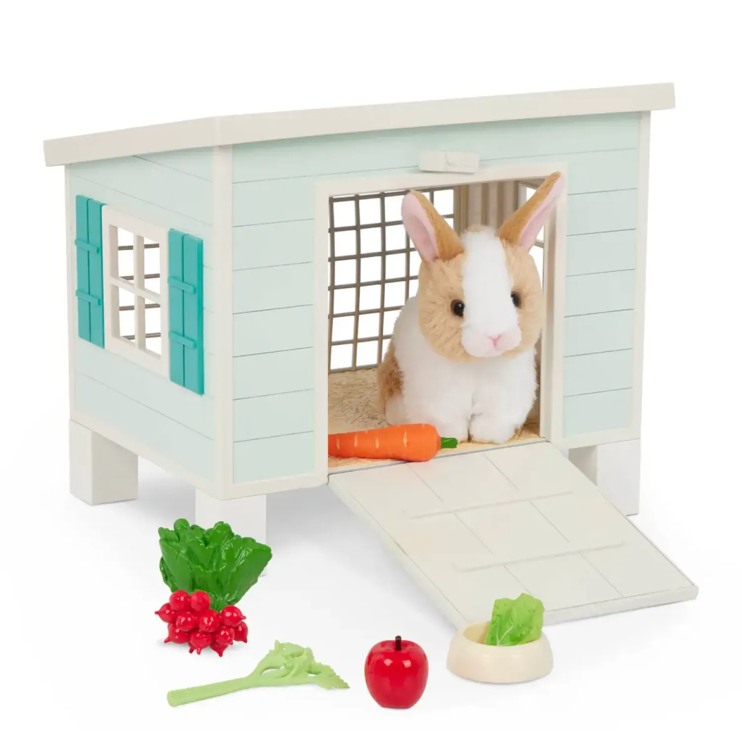 6 Lat+|3 Lata + | OurGeneration Chatka z króliczkiem i akcesoriami – Bunny Hutch Playset