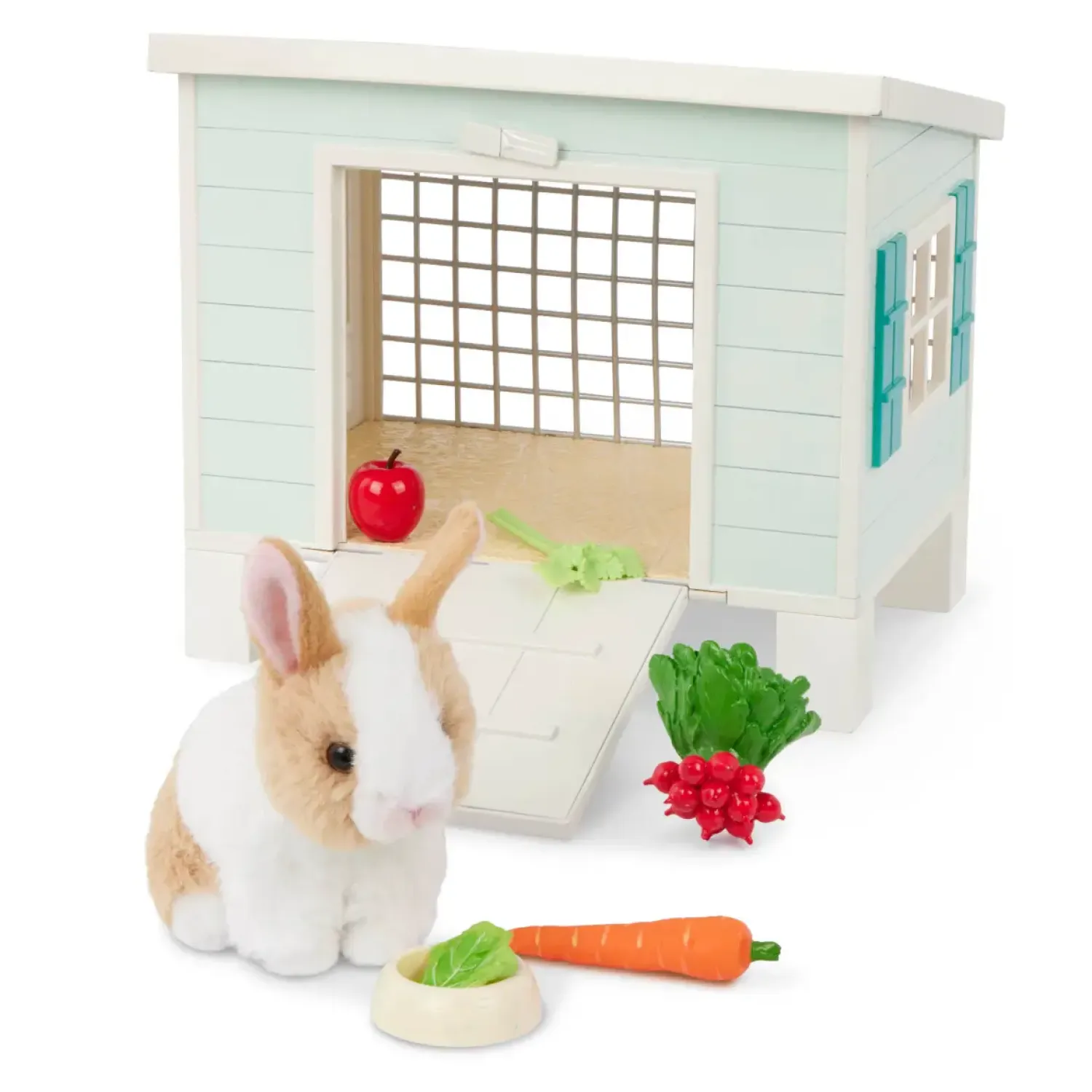 6 Lat+|3 Lata + | OurGeneration Chatka z króliczkiem i akcesoriami – Bunny Hutch Playset