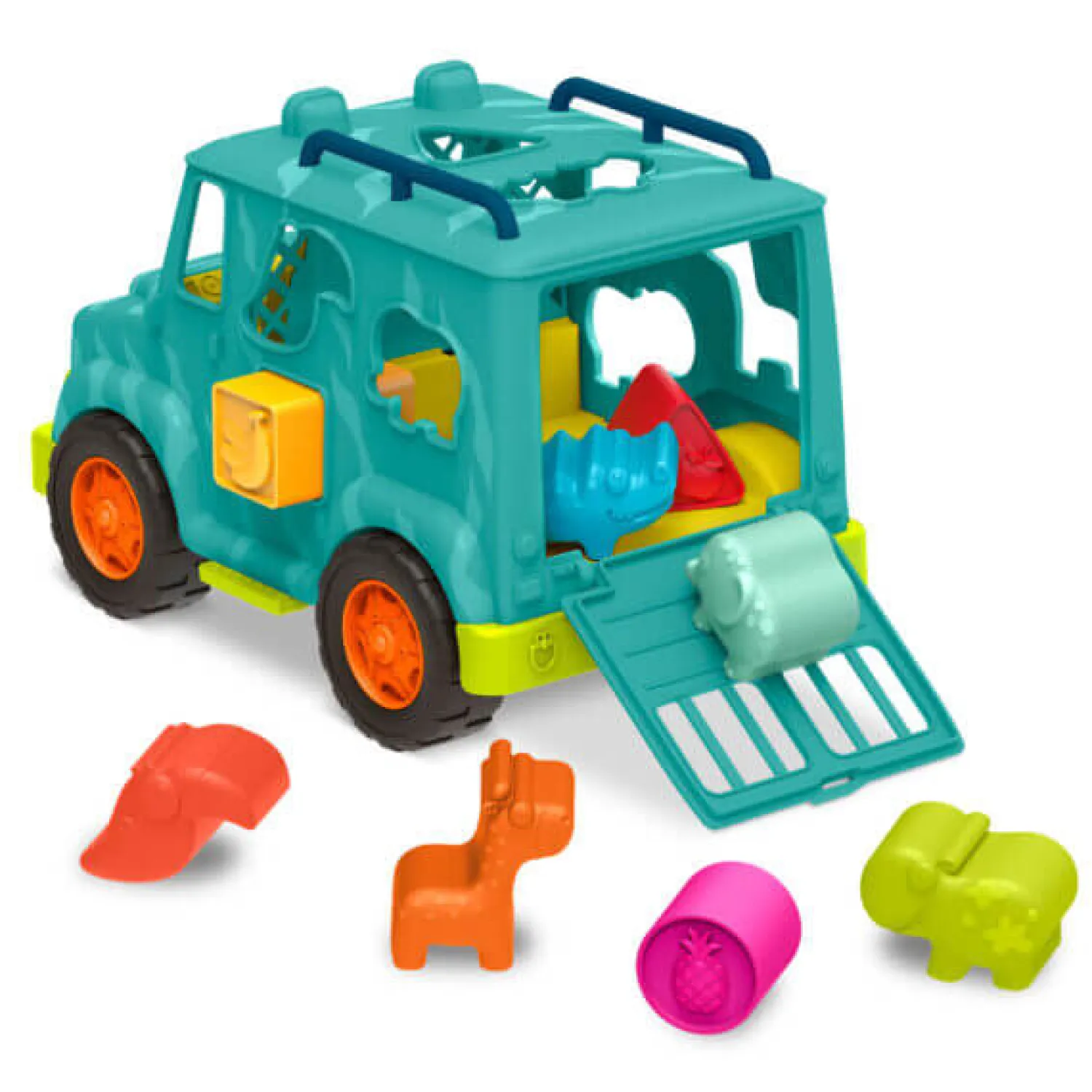 12M+|3 Lata + | B.Toys Ciężarówka ratunkowa dla zwierząt z klockami - Rollin’ Animal Rescue