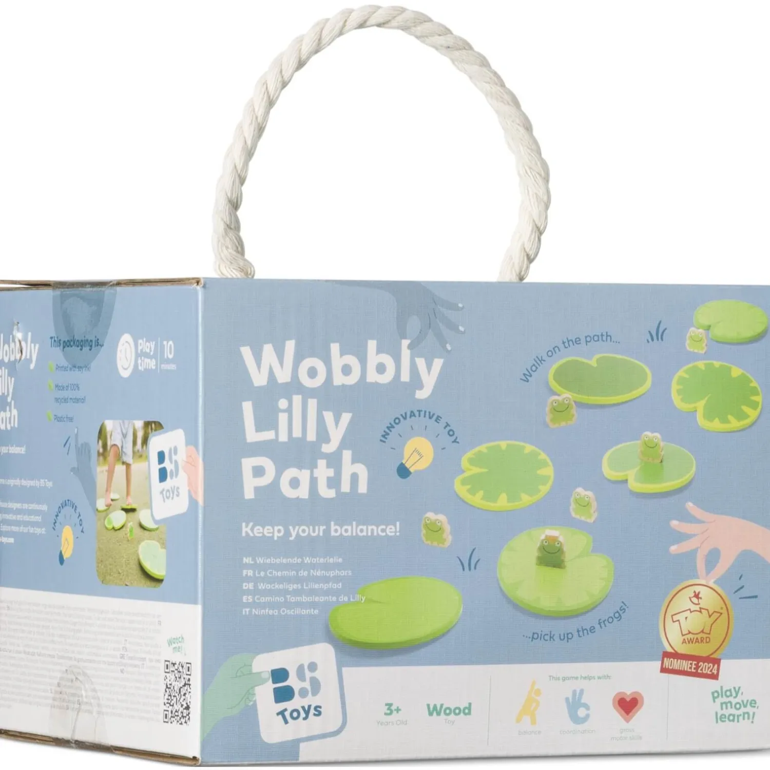6 Lat+|3 Lata + | BS Toys Ścieżka równoważna dla dzieci, Zbieraj żabki, utrzymaj równowagę
