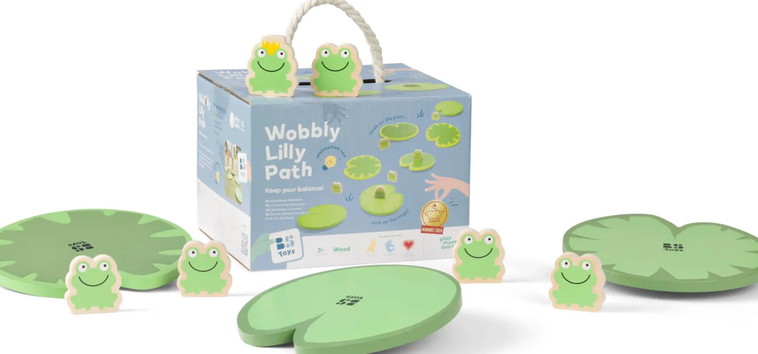6 Lat+|3 Lata + | BS Toys Ścieżka równoważna dla dzieci, Zbieraj żabki, utrzymaj równowagę