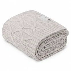 Kocyki|Kocyki | My Memi Ciepły kocyk ze 100% wełny merino light grey Wave - premium collection