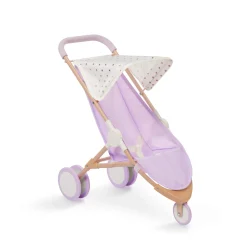 2 Lata +|Akcesoria Dla Lalek | LullaBaby Combo dla lalki niemowlaka – krzesełko do karmienia, kojec i spacerówka, wersja fioletowa