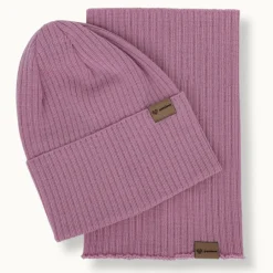 Na Główkę | Patulove Czapka i komin wełniany LILAC
