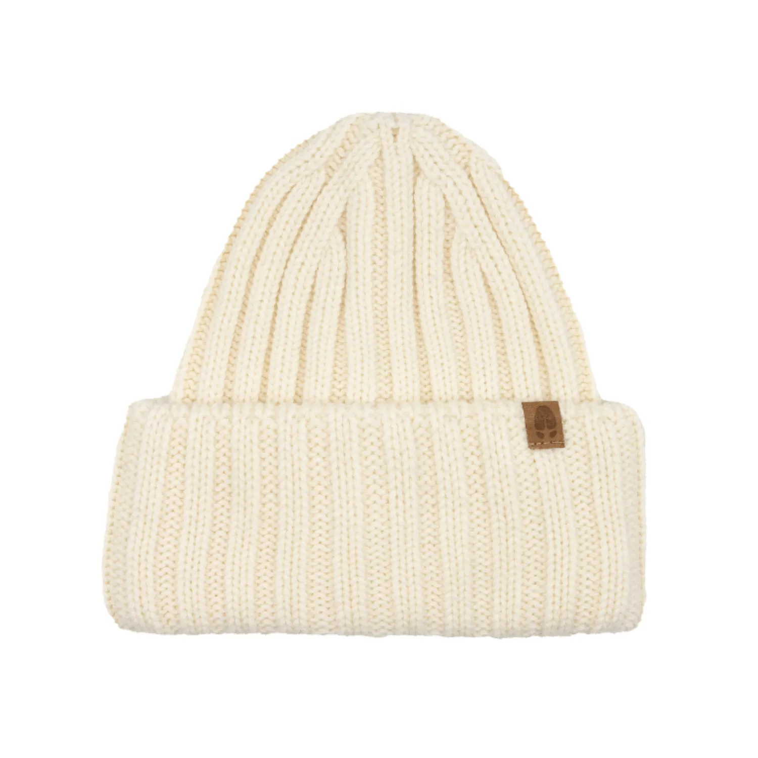 Czapki | Kopyto Czapka w prążek 100% wełny merino Rosomak - kremowy