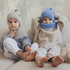 Czapka zimowa merino WINTER SKY BLUE