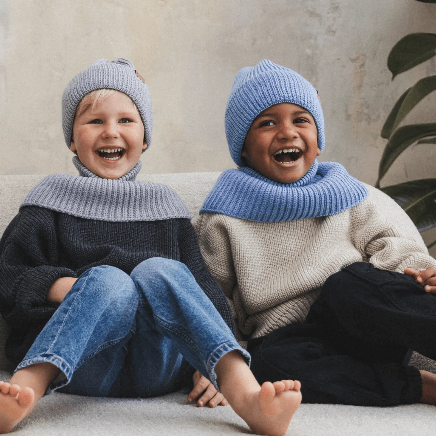 Czapka zimowa merino WINTER SKY BLUE