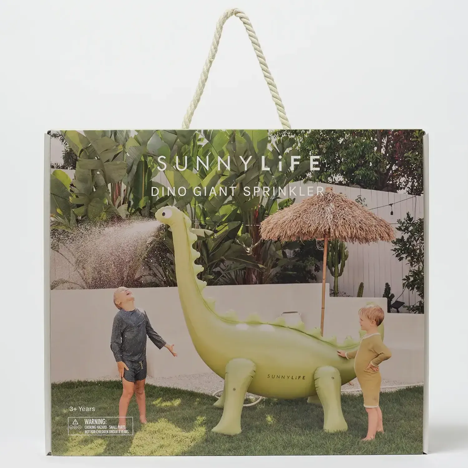 6 Lat+|Do Kąpieli | Sunny Life Dmuchany zraszacz gigant - Dino Into the Wild, khaki