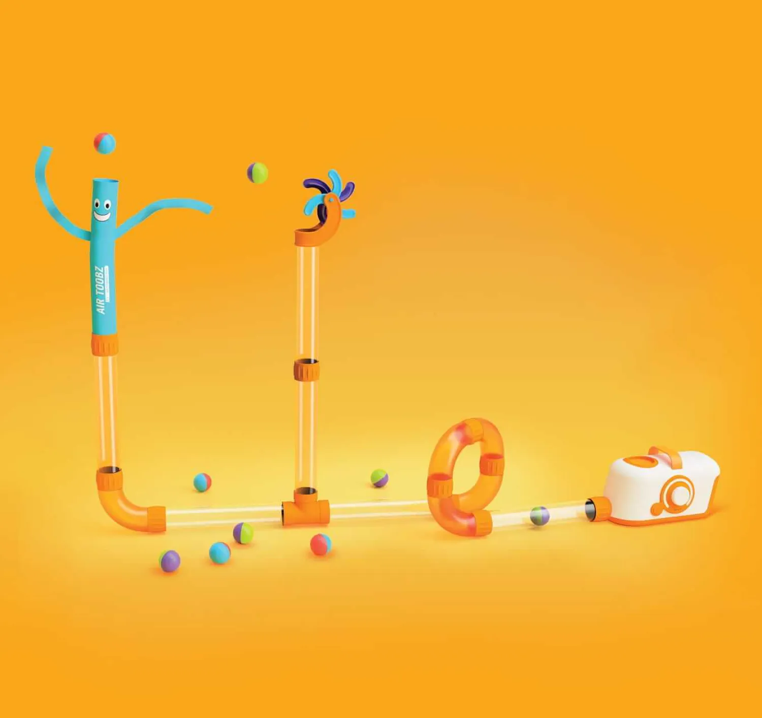 6 Lat+|Aktywizujące | Fat Brain Toys Dmuchawa do piłek Air Toobz Akcesoria Wiatrak