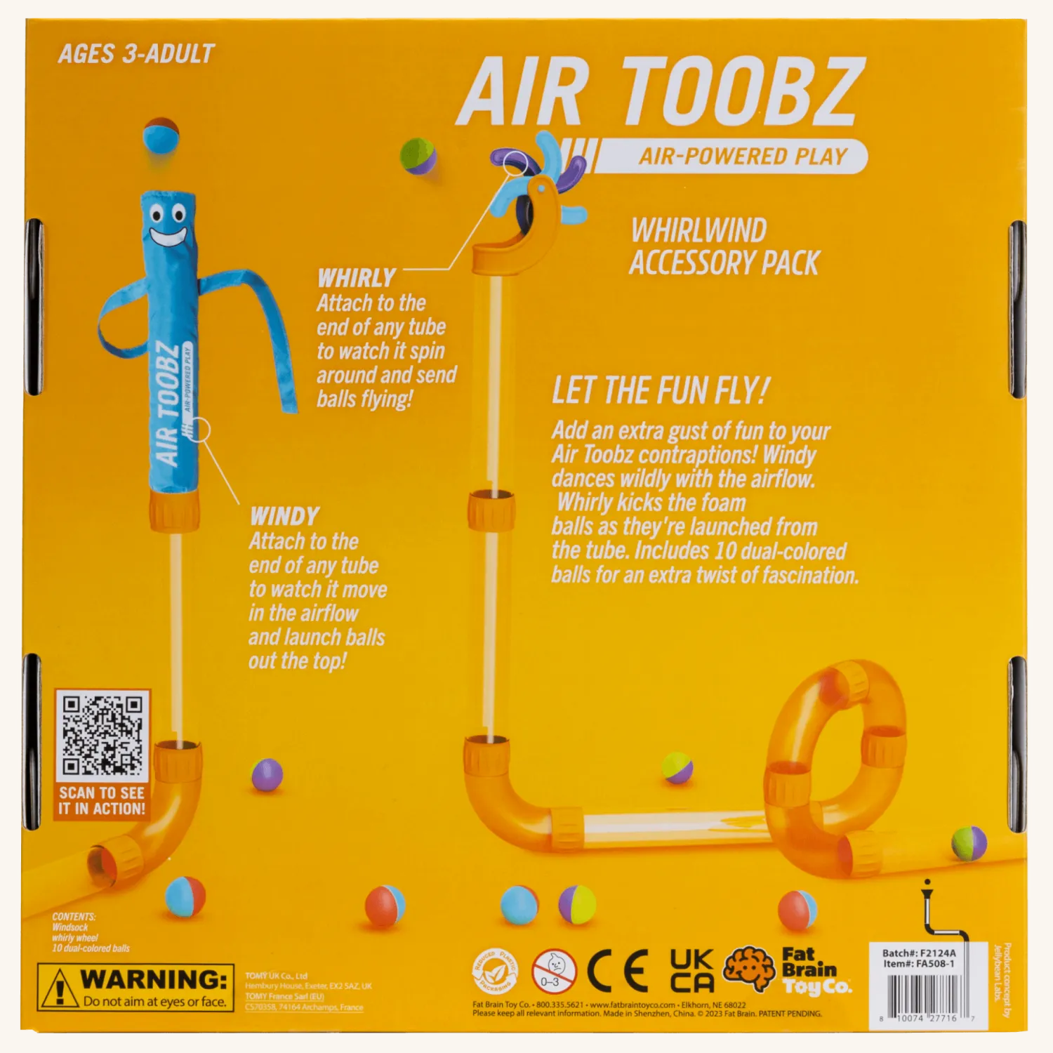 6 Lat+|Aktywizujące | Fat Brain Toys Dmuchawa do piłek Air Toobz Akcesoria Wiatrak