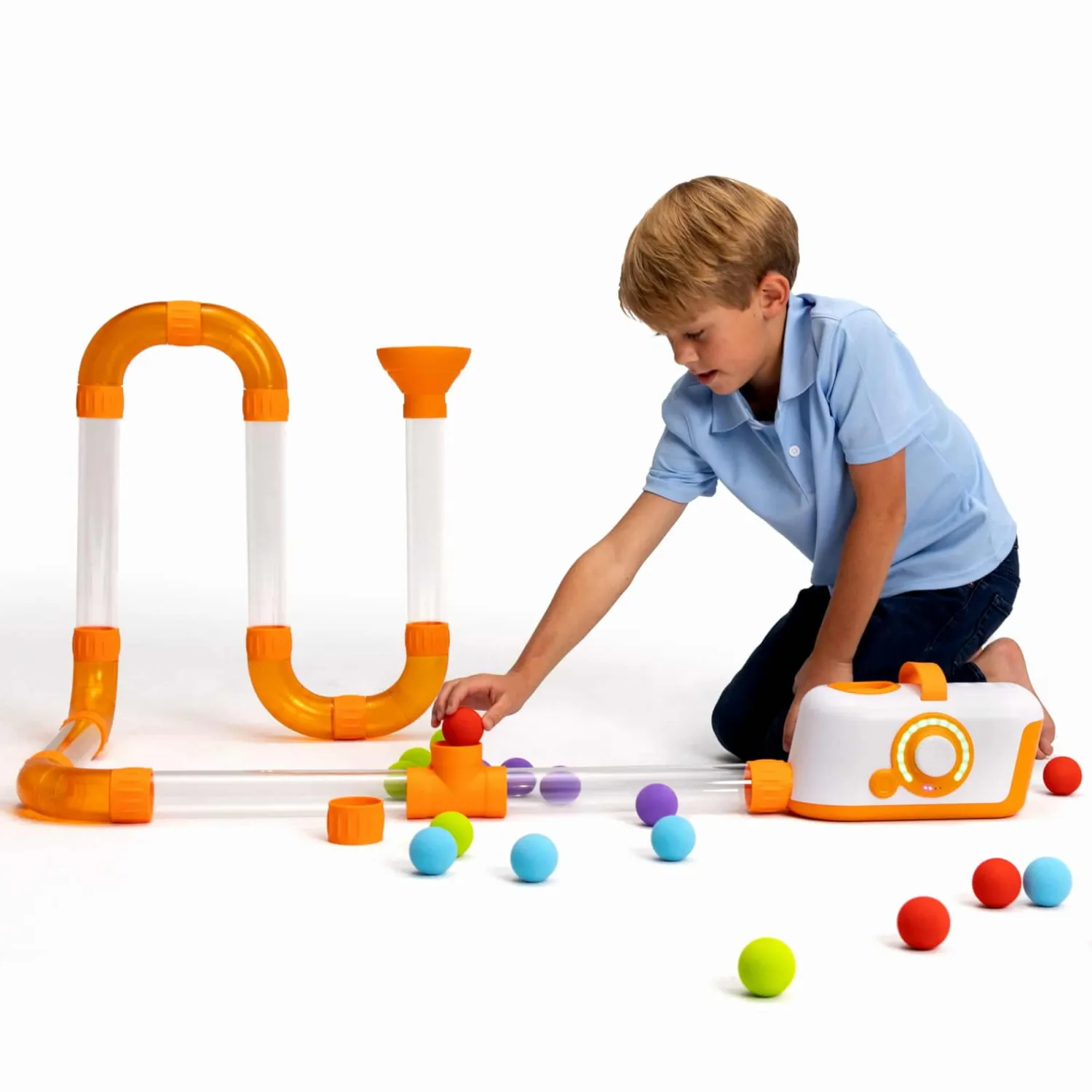 6 Lat+|Aktywizujące | Fat Brain Toys Dmuchawa do piłek Air Toobz Akcesoria Wiatrak