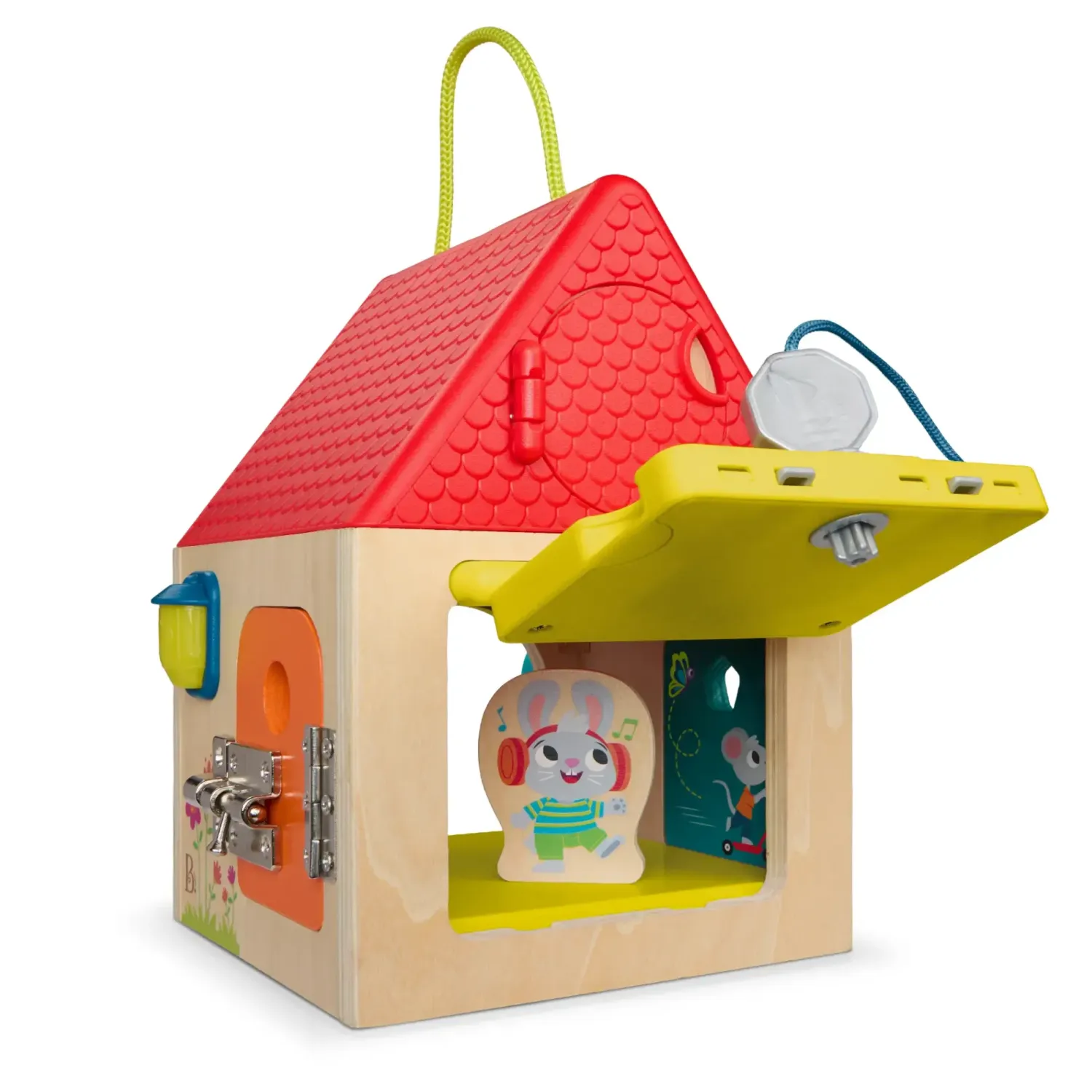Aktywizujące|3 Lata + | B.Toys Domek z zamkami - Unlock & Learn Box
