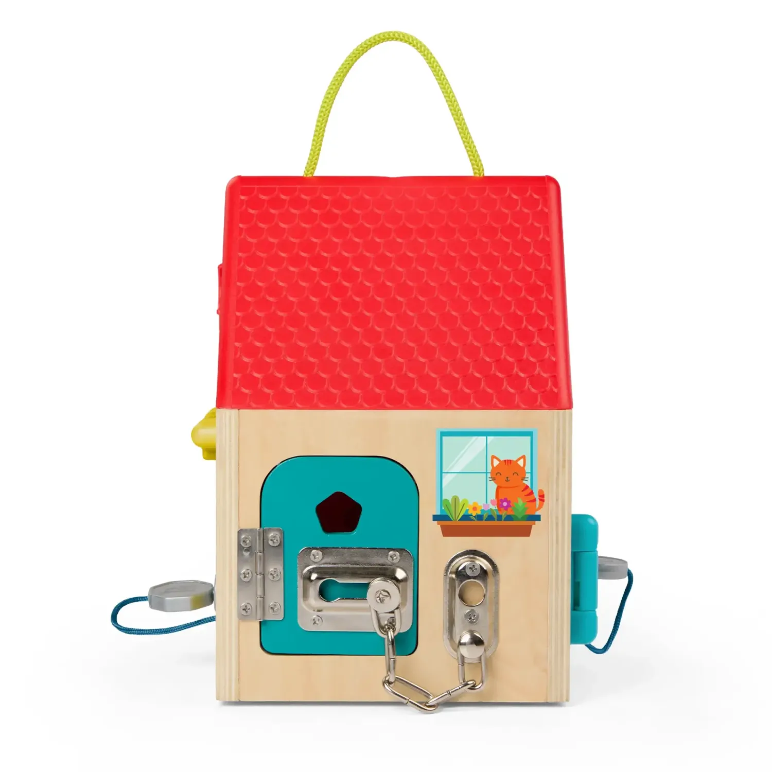 Aktywizujące|3 Lata + | B.Toys Domek z zamkami - Unlock & Learn Box