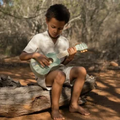 3 Lata +|4 Lata + | Little Dutch Drewniana gitara zielona Safari Friends FSC