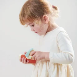6 Lat+|3 Lata + | Tender Leaf Toys Drewniana kasa sklepowa ze skanerem