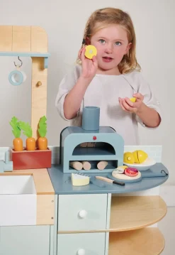 2 Lata +|Drewniane | Tender Leaf Toys Drewniana kuchnia XXL z piekarnikiem La Fiamma Grand Kitchen