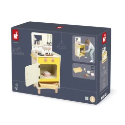 Odgrywanie Ról|Drewniane | Janod Drewniana kuchnia z 10 akcesoriami Shiny Grandma 3+