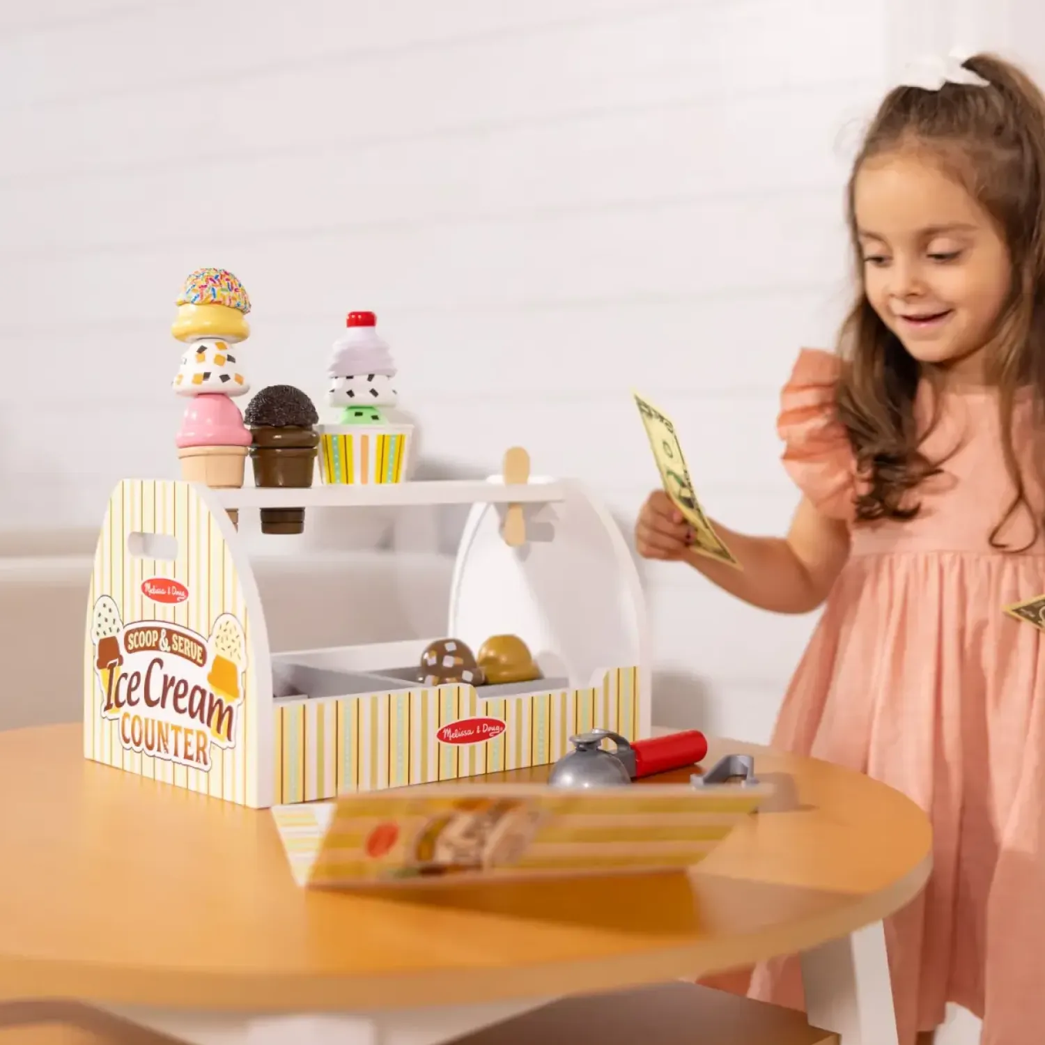 8 Lat+|Drewniane | Melissa & Doug Drewniana Lodziarnia, Scoop & Serve