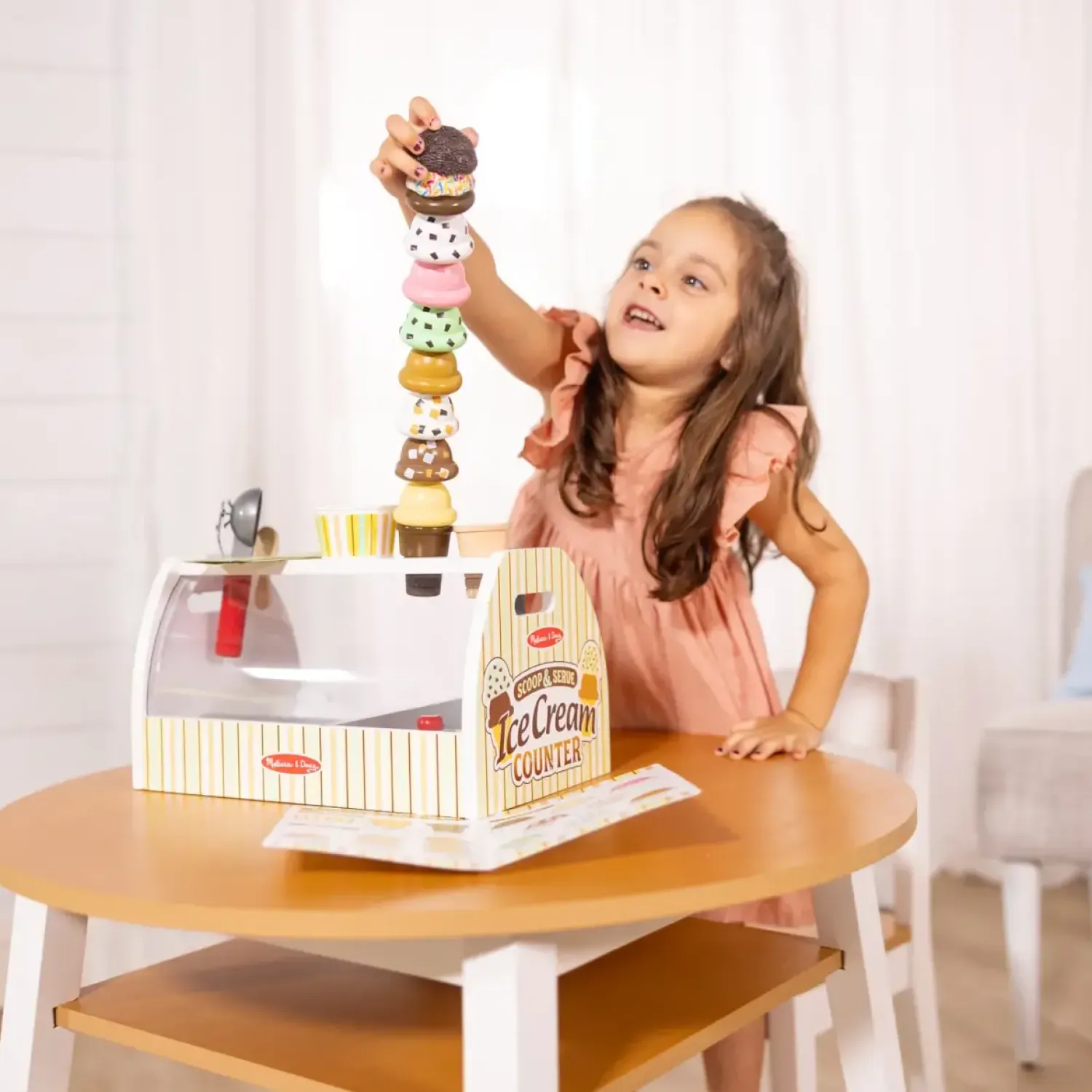 8 Lat+|Drewniane | Melissa & Doug Drewniana Lodziarnia, Scoop & Serve