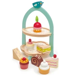 2 Lata +|Odgrywanie Ról | Tender Leaf Toys Drewniana patera z przekąskami, Mini Chef