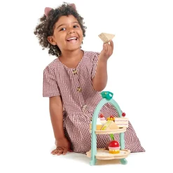 2 Lata +|Odgrywanie Ról | Tender Leaf Toys Drewniana patera z przekąskami, Mini Chef