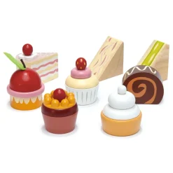 2 Lata +|Odgrywanie Ról | Tender Leaf Toys Drewniana patera z przekąskami, Mini Chef